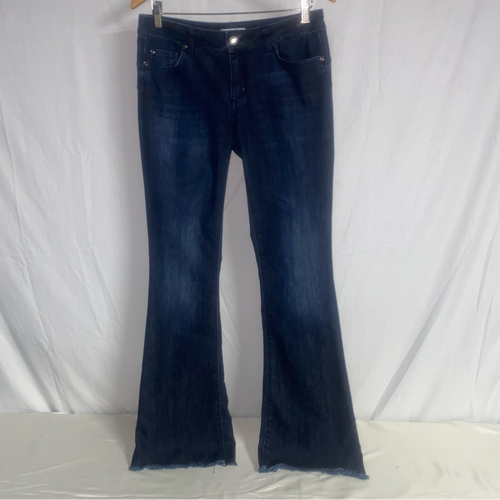 Liu Jo Flare Leg Jeans, Size 32, Raw Hem/Frayed
